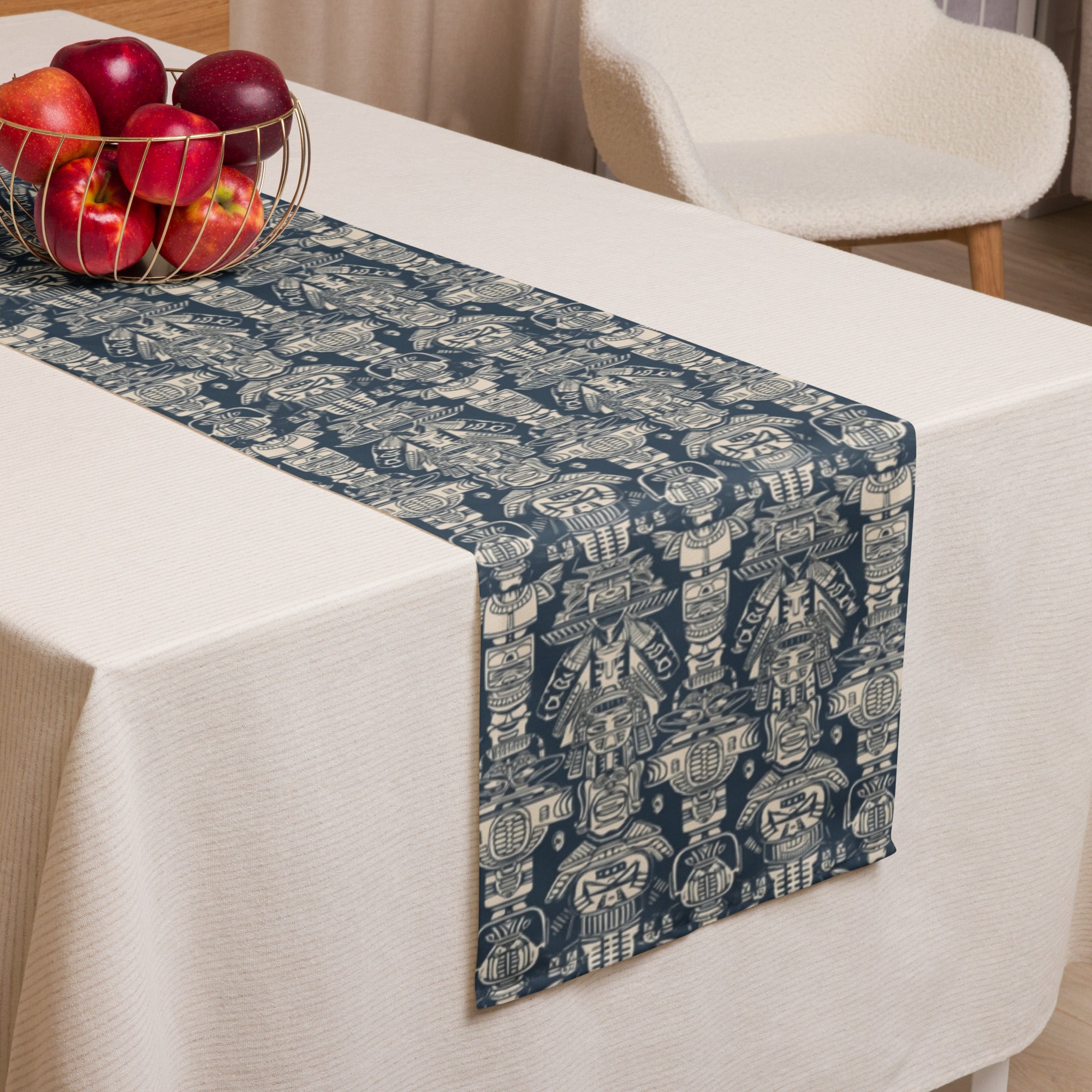 Aztec Blue Table runner