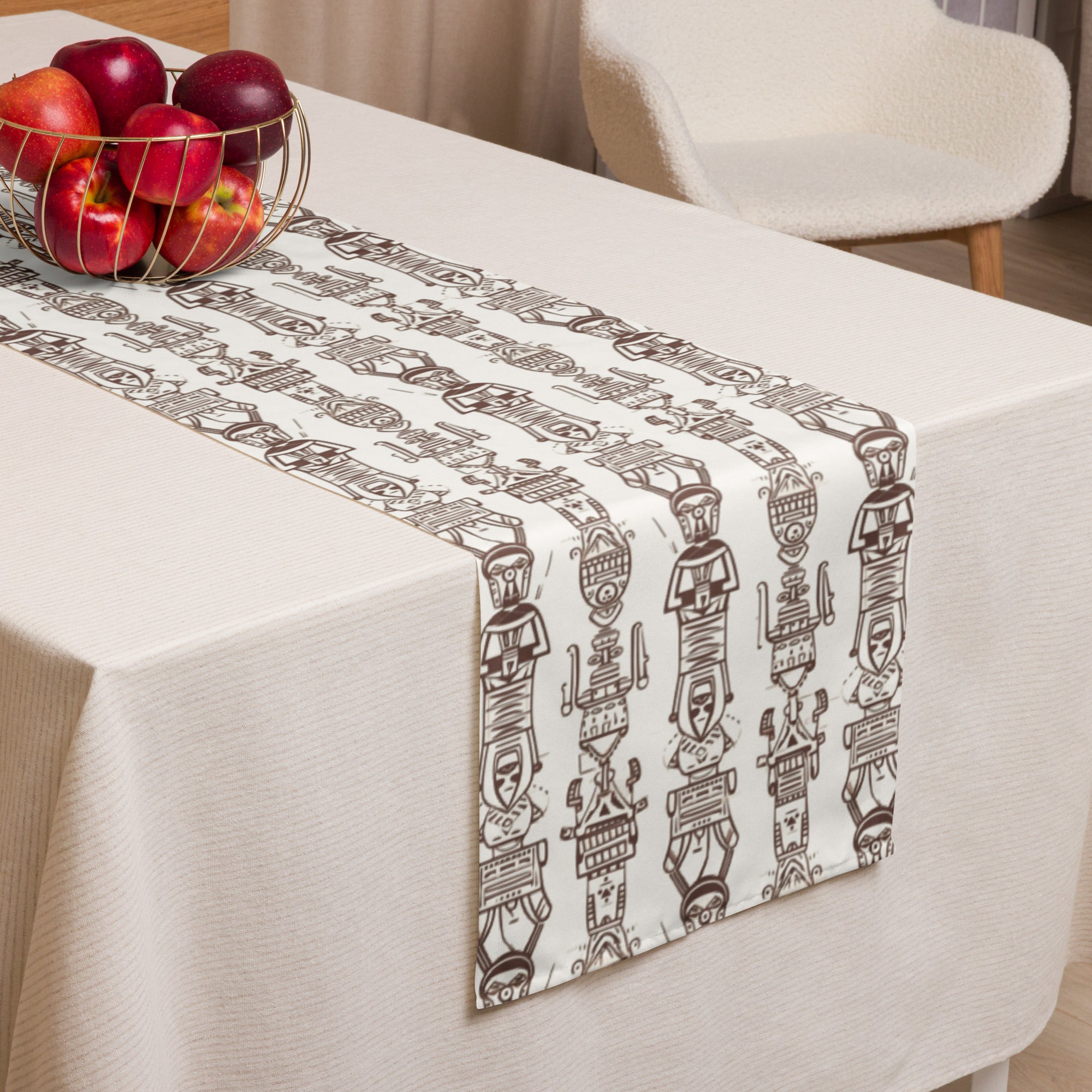 Aztec Brown Table runner