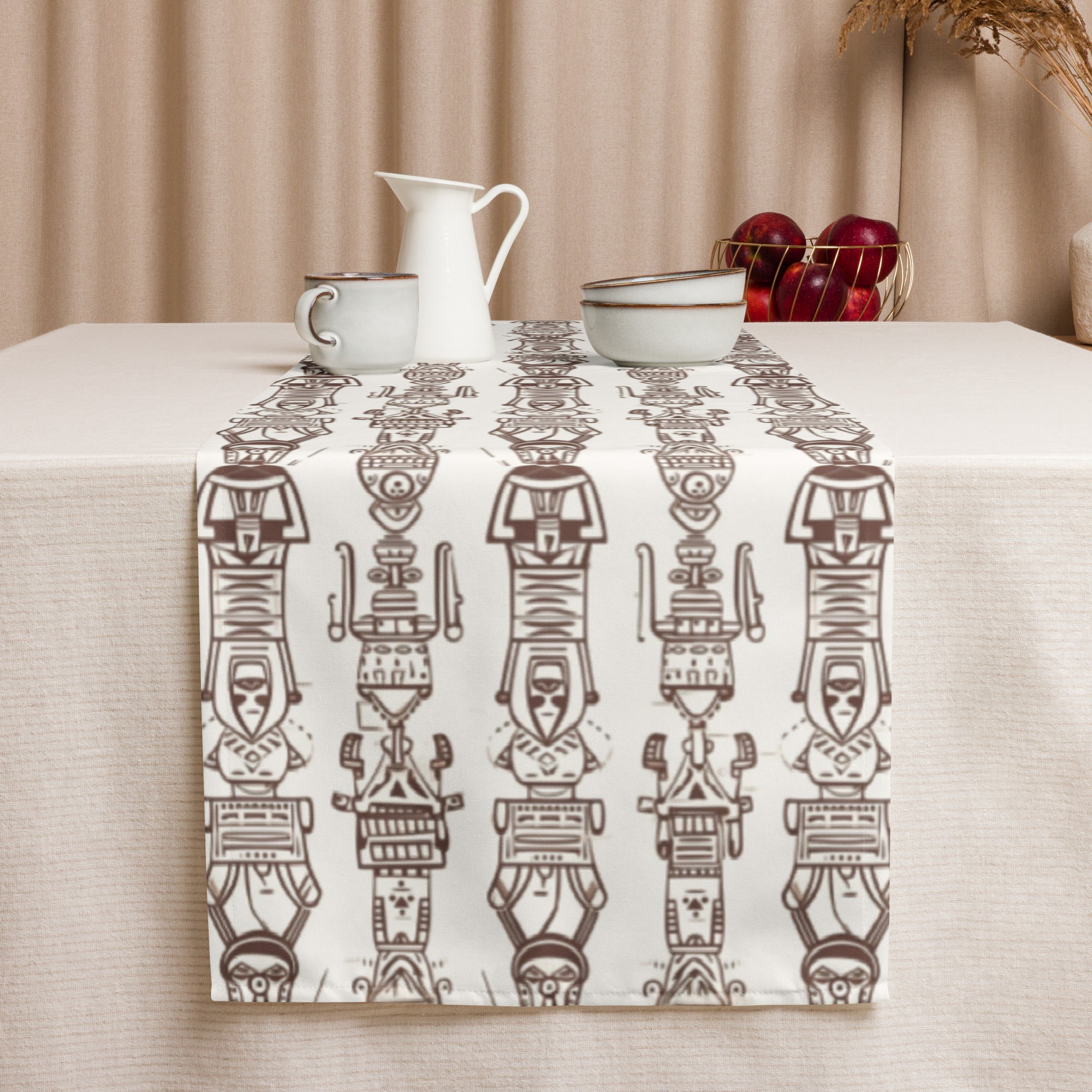 Aztec Brown Table runner