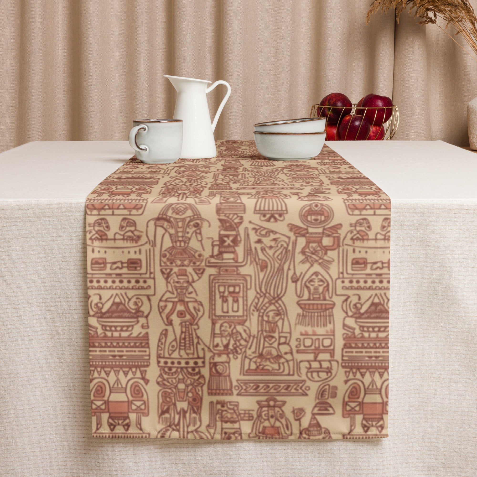 Aztec neutral Table runner