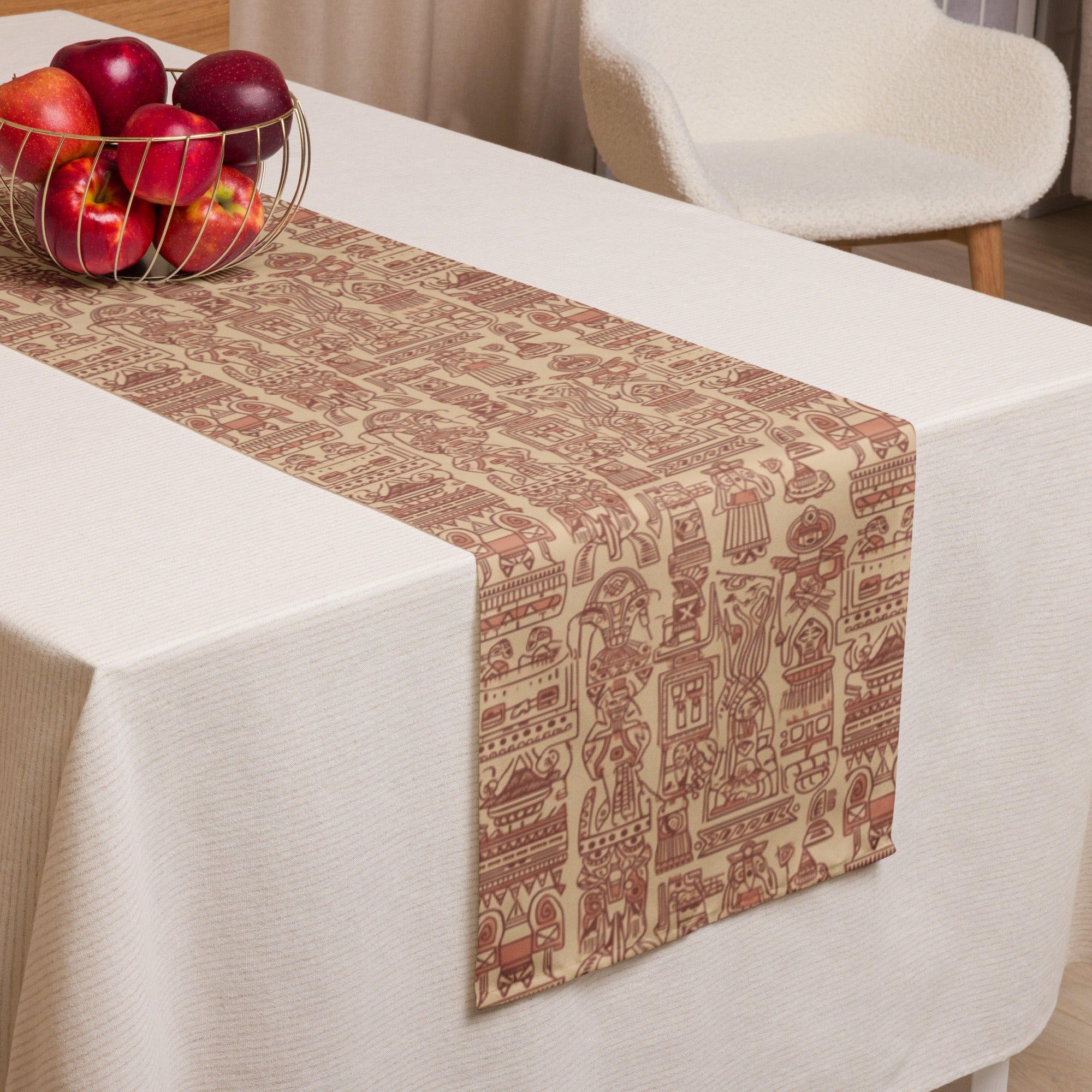 Aztec neutral Table runner