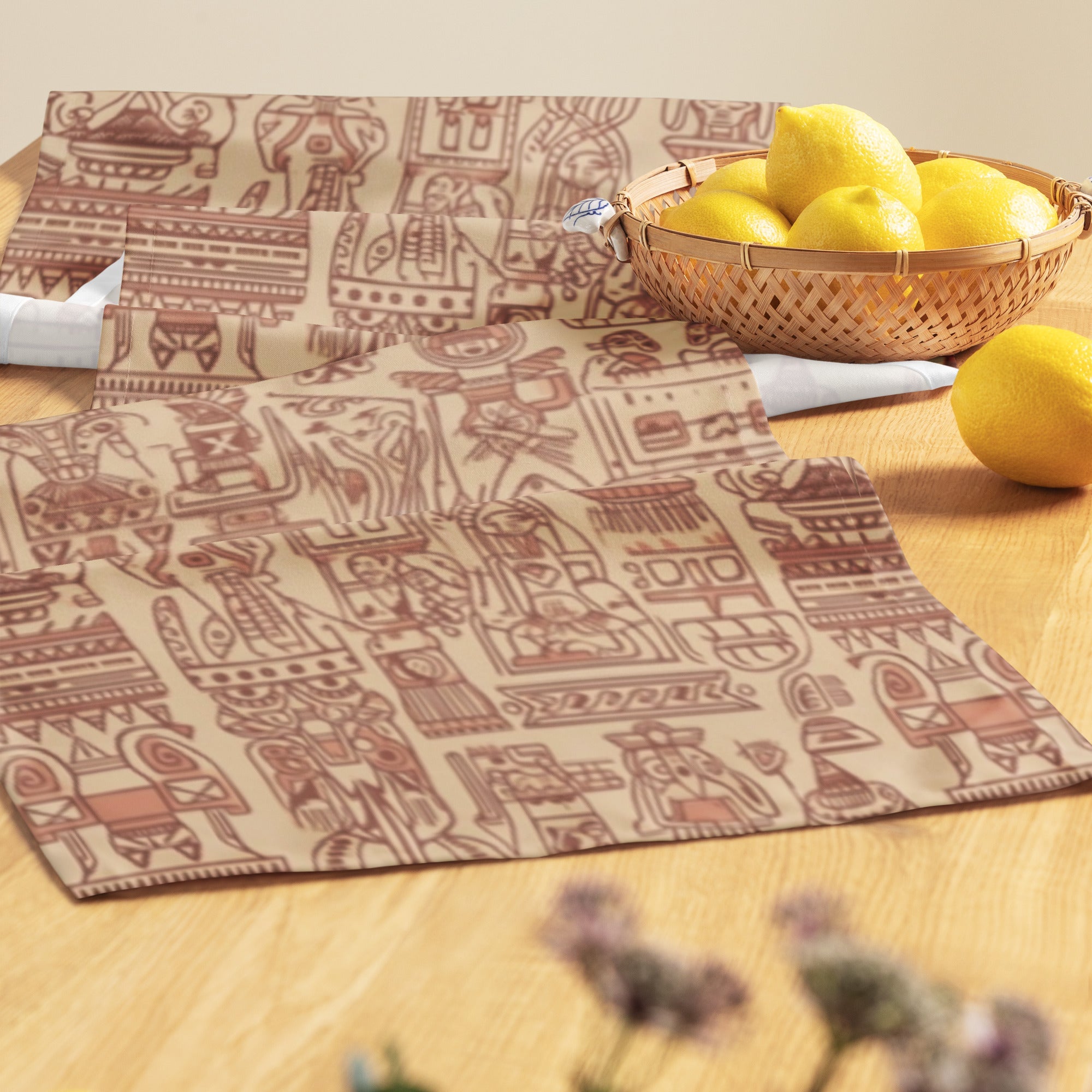 Aztec neutral Table runner