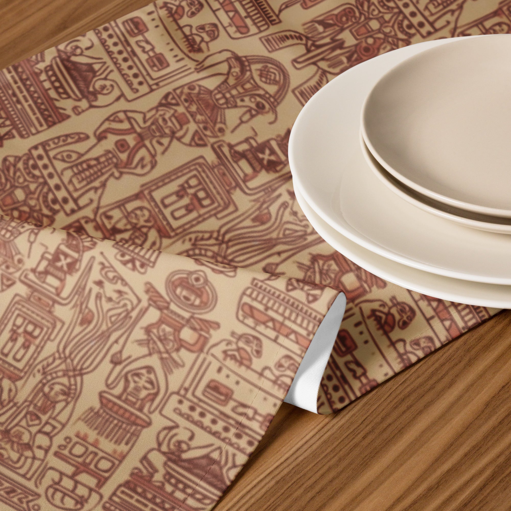 Aztec neutral Table runner